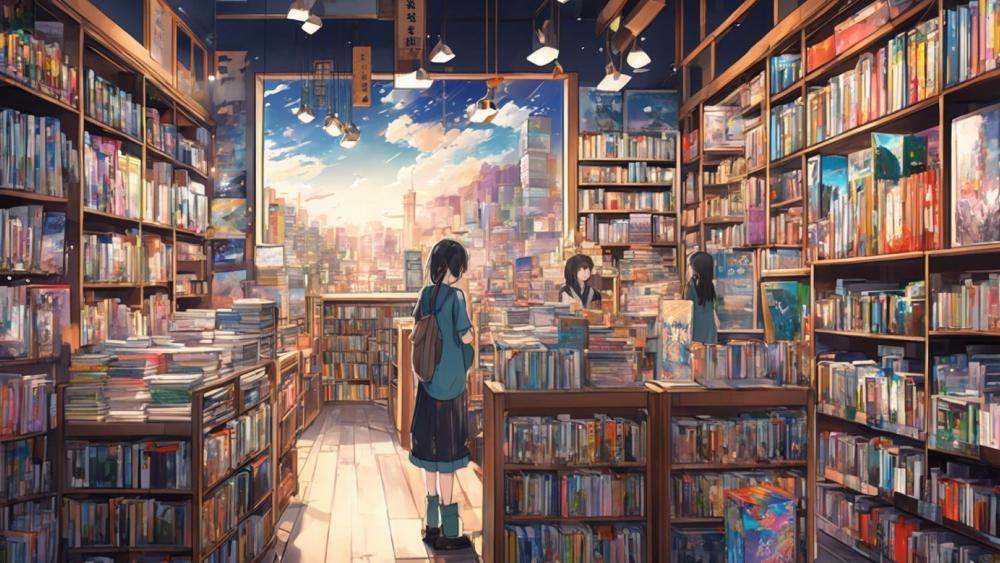 Modern bookstore located in Taipei wallpaper