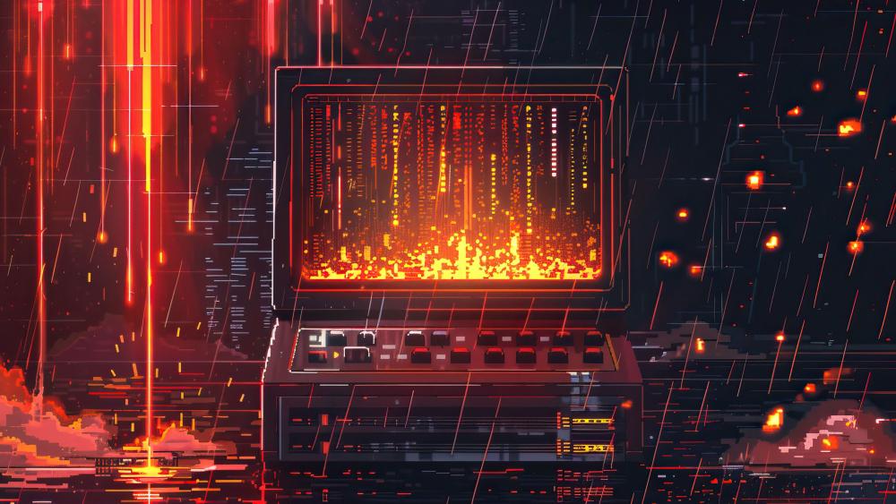 Digital Pulse of the Cyber Realm wallpaper