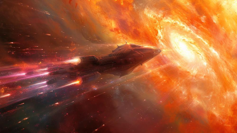 Voyage Through The Cosmic Firestorm wallpaper