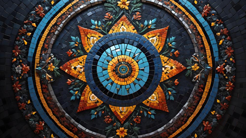 Vibrant Kaleidoscope Mandala Art wallpaper