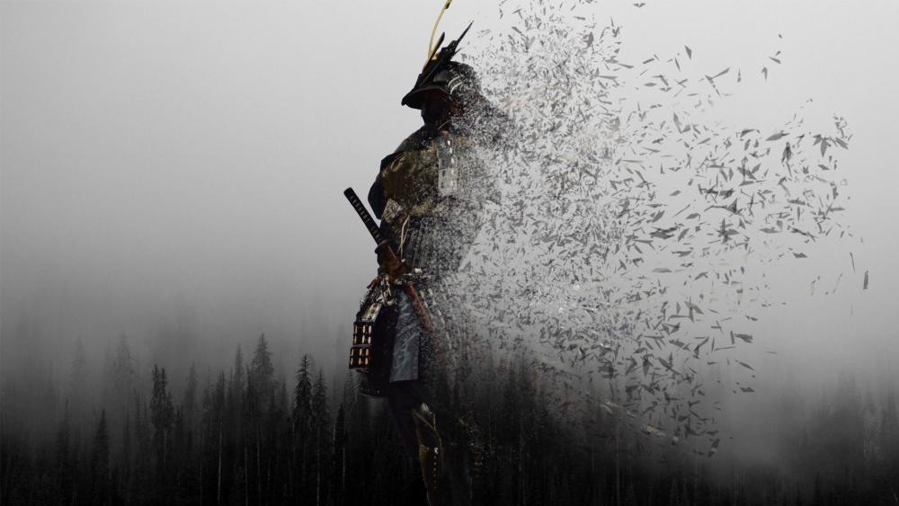 Samurai Spirit Dissolving into Mist wallpaper