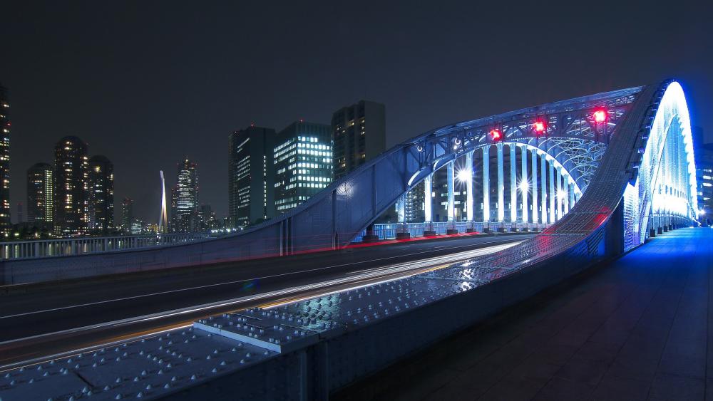 Tokyo Nightscape at Eitai Bridge wallpaper