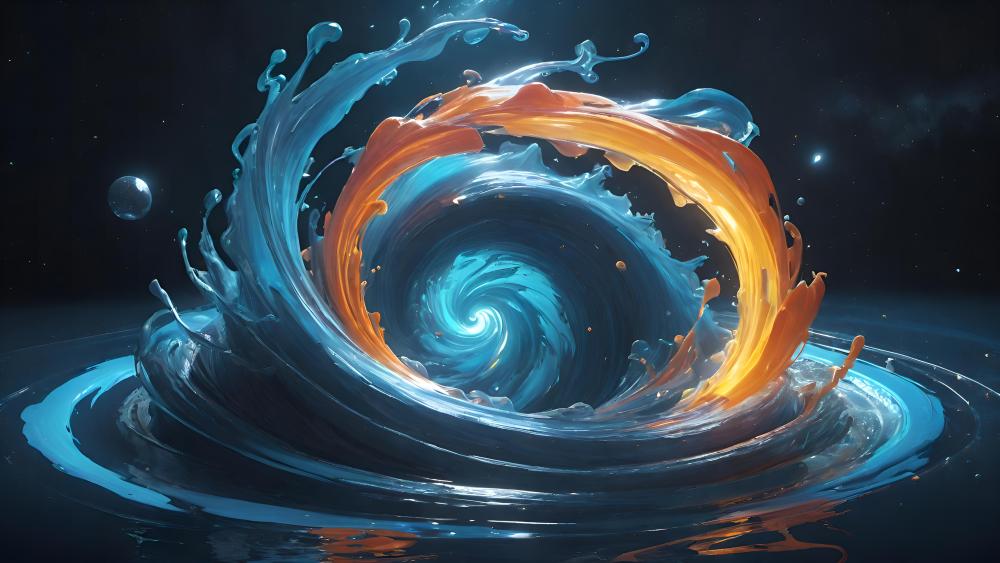Cosmic Swirl of Liquid Dreams wallpaper