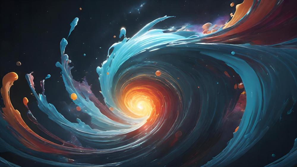 Swirling Vortex of Colorful Imagination wallpaper