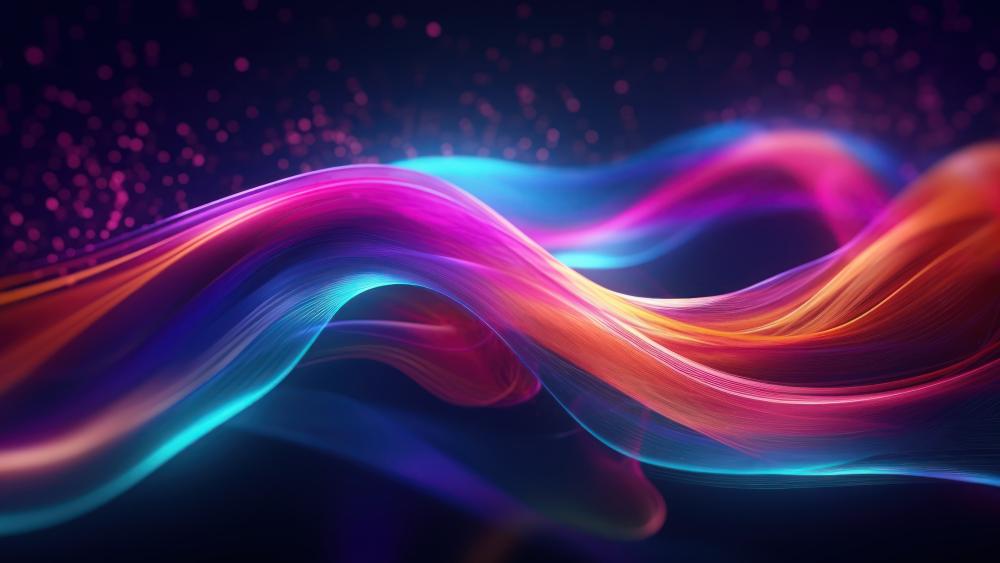 Vibrant Digital Waves Embrace Motion wallpaper