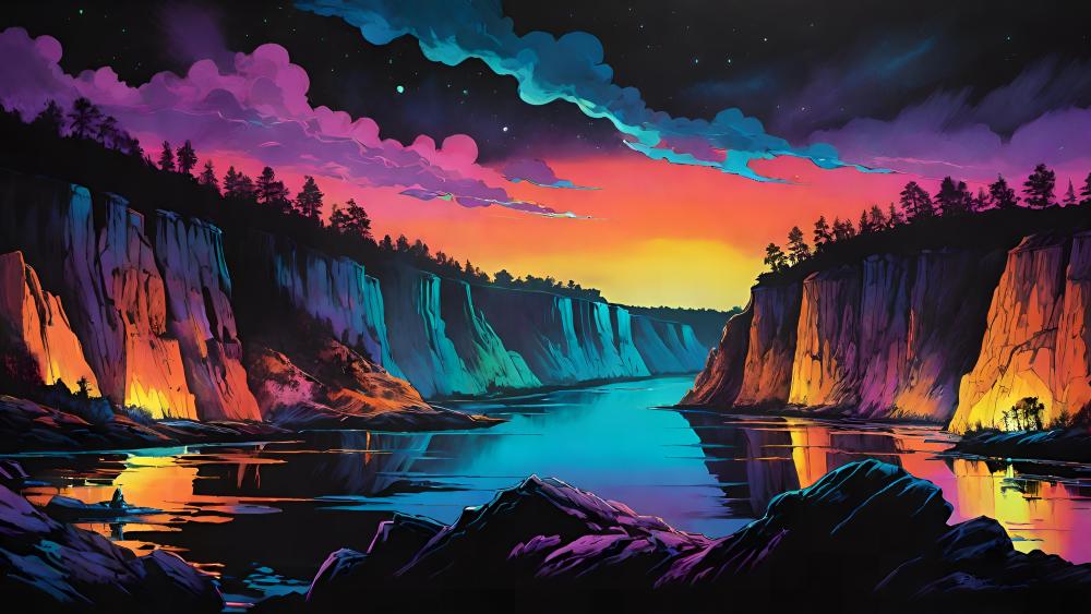 Twilight Canyon Dream wallpaper