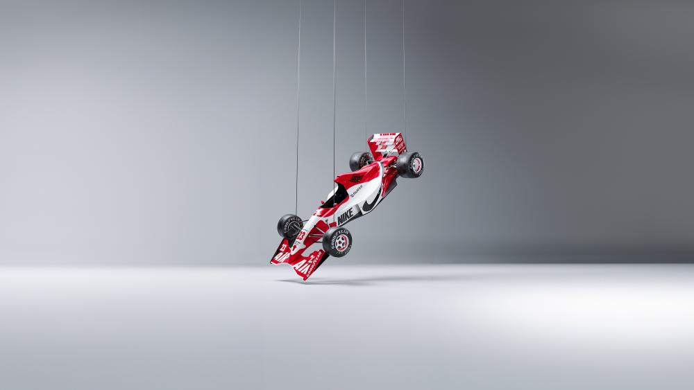 Gravity-Defying Formula 1 Race Car wallpaper