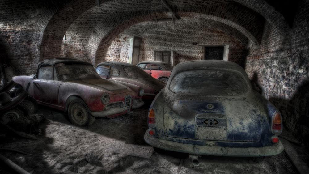 Forgotten Beauties in an Abandoned Workshop wallpaper