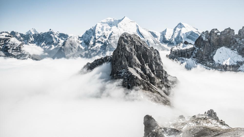 Majestic Swiss Alps from Bunderspitz wallpaper