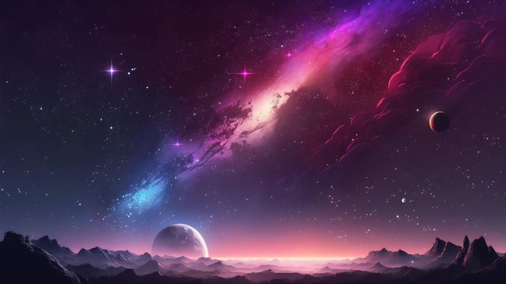 Cosmic Symphony of Color and Light wallpaper