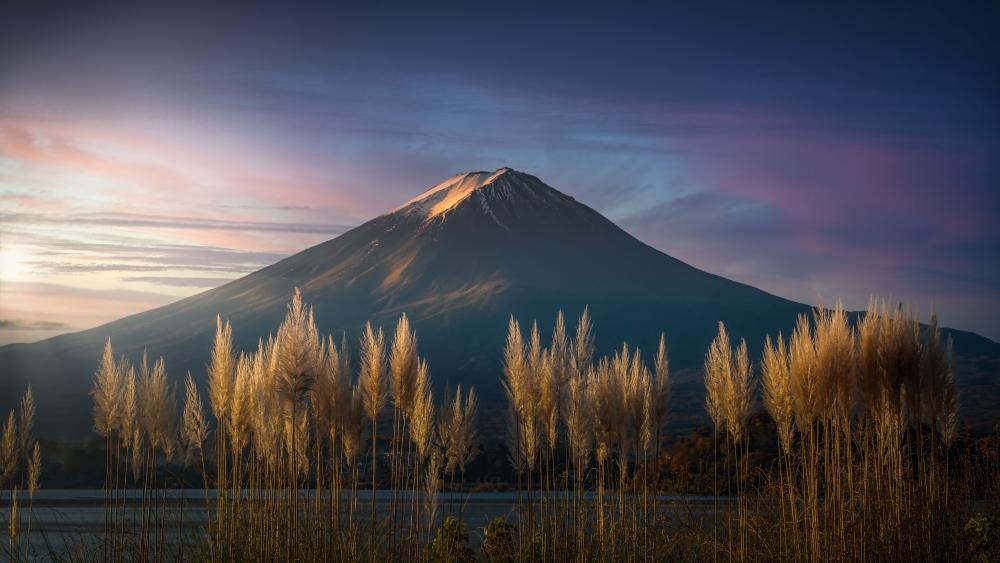 Majestic Mount Fuji at Twilight wallpaper