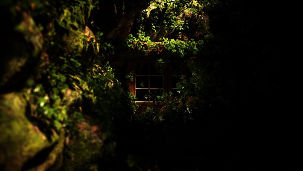 Mysterious Hidden Cottage in the Woods wallpaper