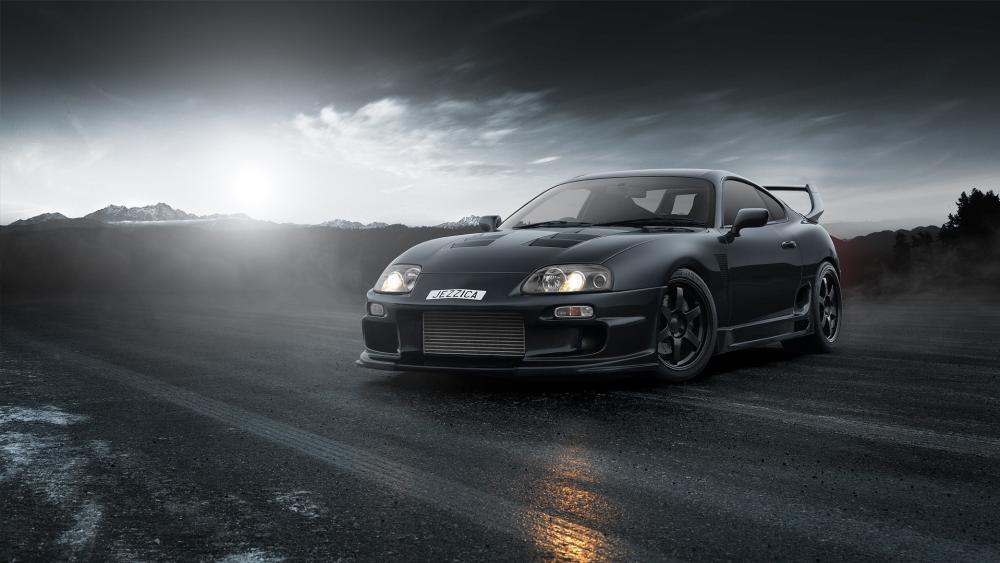 Midnight Drive Toyota Supra Wallpaper wallpaper