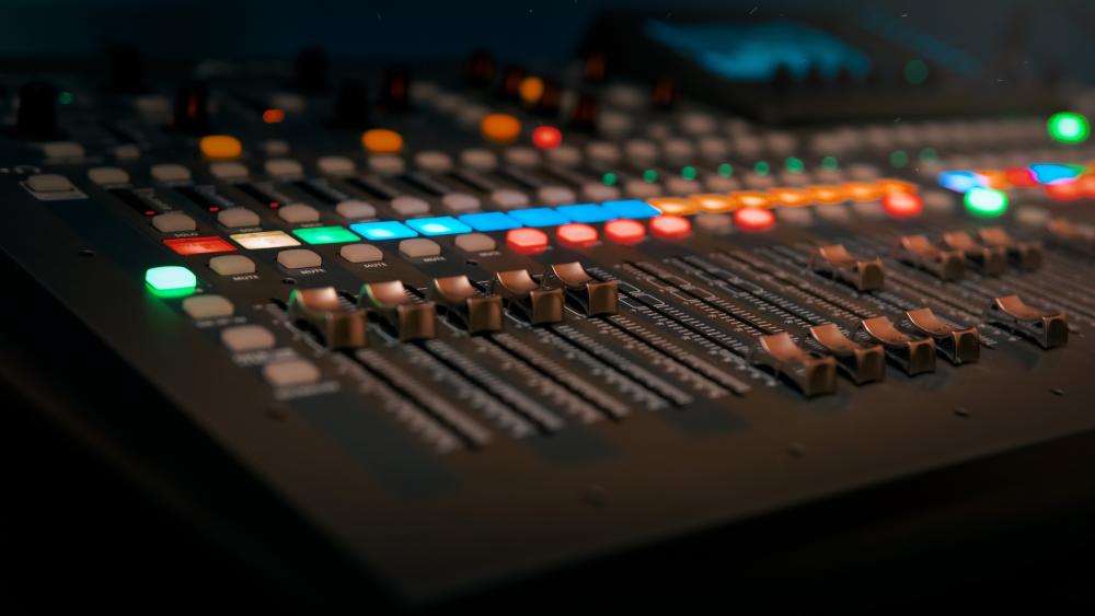 Colorful Audio Mixer Console wallpaper