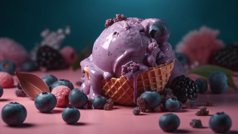 Melting Berry Delight wallpaper