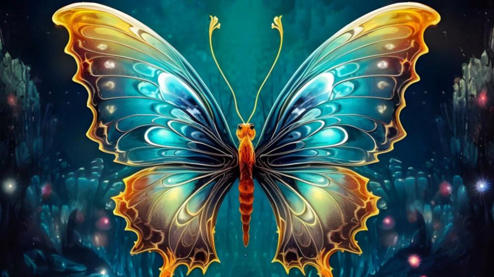 Ethereal Butterfly Enchantment wallpaper