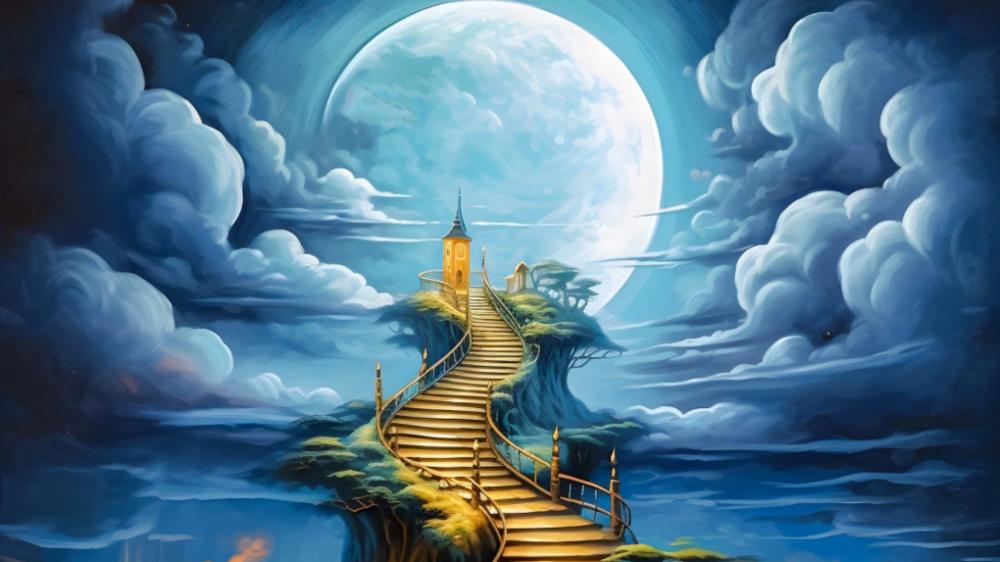 Stairway to the Moonlands wallpaper