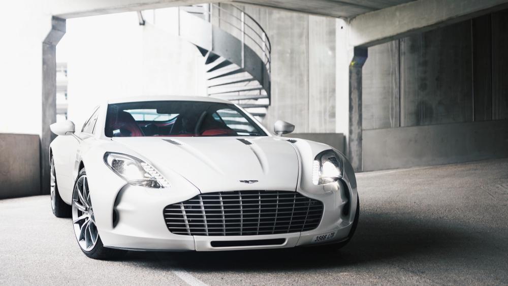 Elite White Aston Martin One-77 in 4K wallpaper