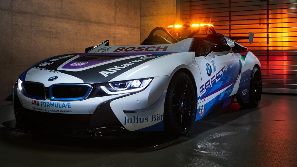 BMW i8 Safety Car Racing Style wallpaper