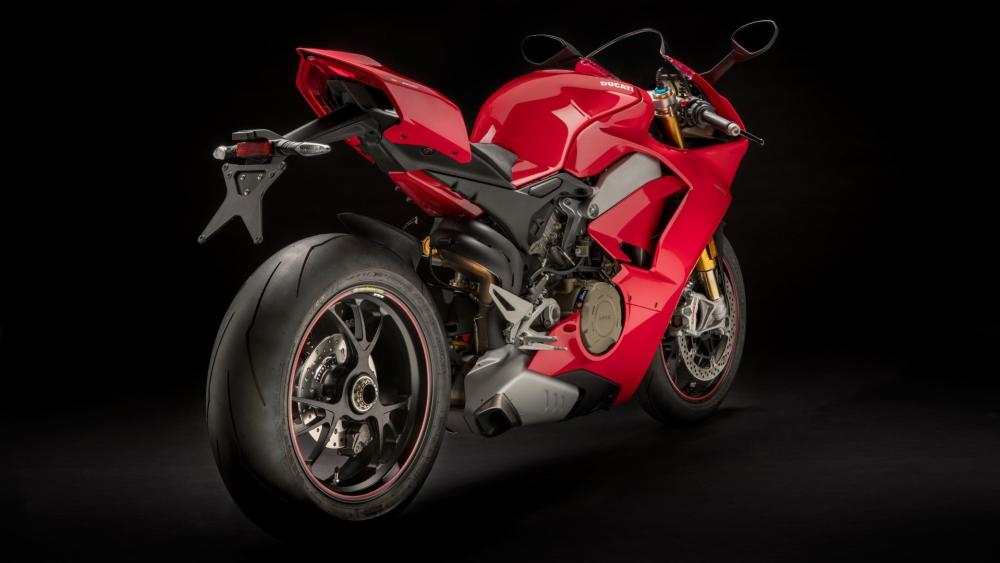 Ducati Panigale V4 in Stunning Red Finish wallpaper