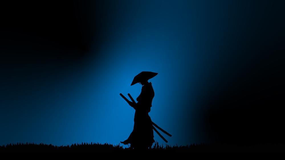 Silent Samurai Silhouette wallpaper