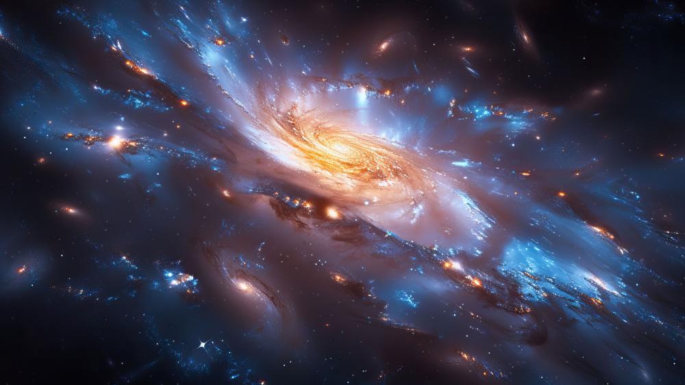 Mystical Spiral Galaxy Wonders wallpaper