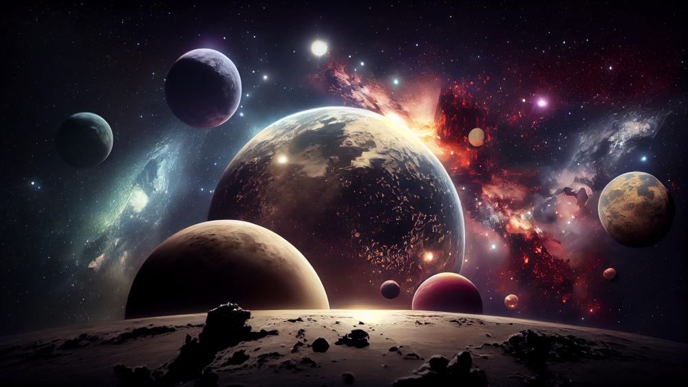 Galactic Planetary Confluence wallpaper