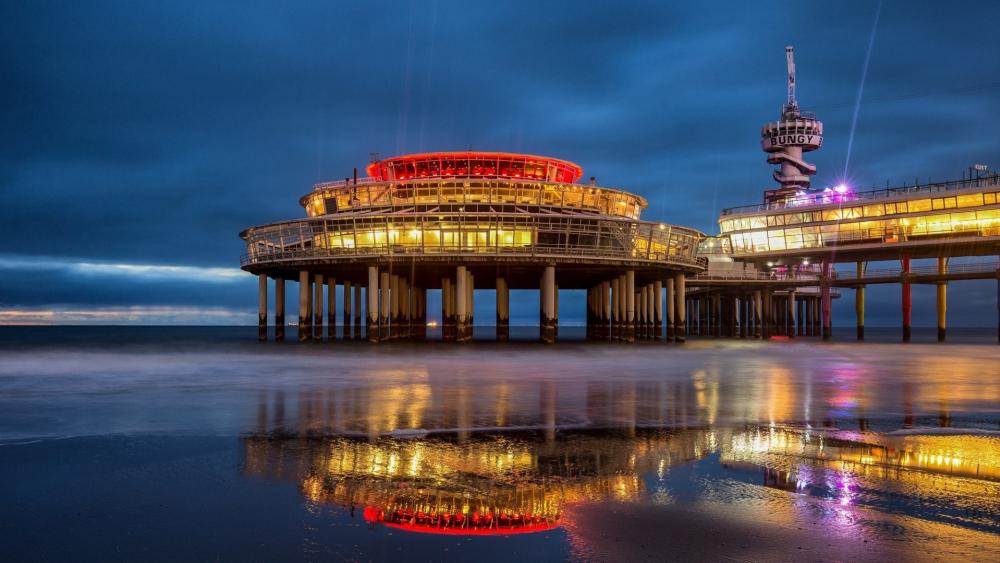 Pier SkyView at Night wallpaper