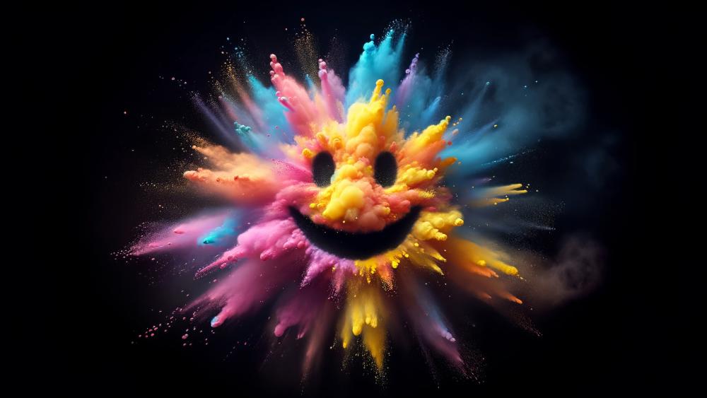 Colorful Explosion Emoji Fun wallpaper