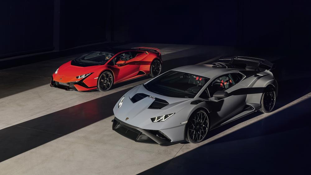 Exquisite Lamborghini Huracan Duo wallpaper