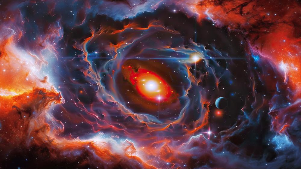 Cosmic Whirlpool in the Universe wallpaper