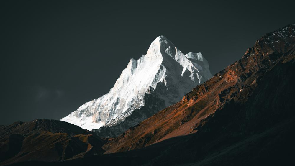 Majestic Shivling Peak in Uttarakhand's Splendor wallpaper