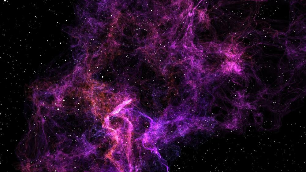 Ethereal Purple Nebula in Space wallpaper