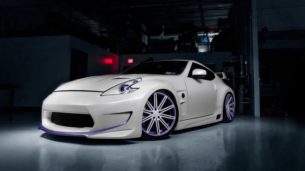 Sleek Nissan 370Z Coupe in White wallpaper