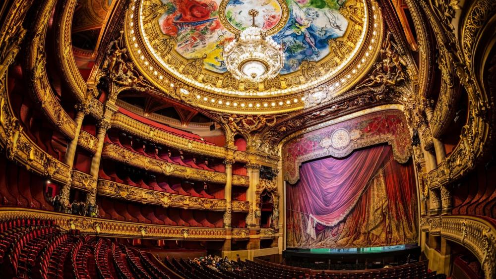 Palais Garnier Historic Interior Elegance wallpaper