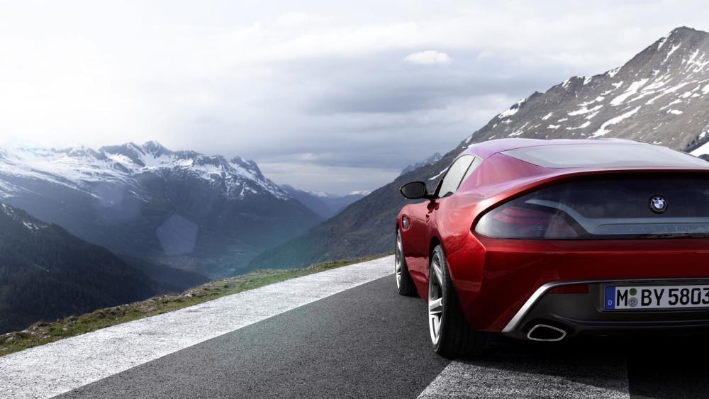 BMW Zagato Coupe Concept in Mountainous Landscape! wallpaper