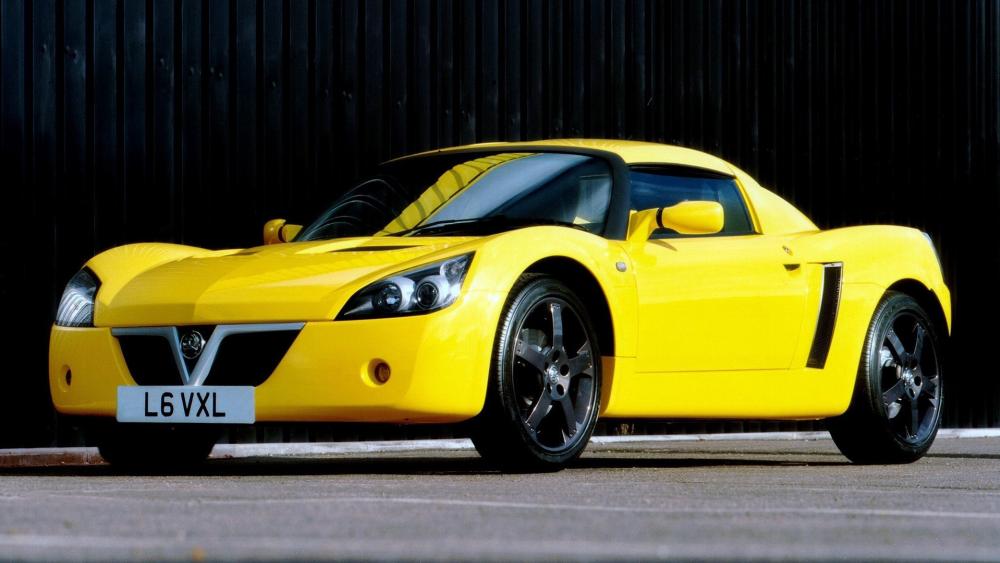 Bright Yellow Opel Speedster in Profile wallpaper