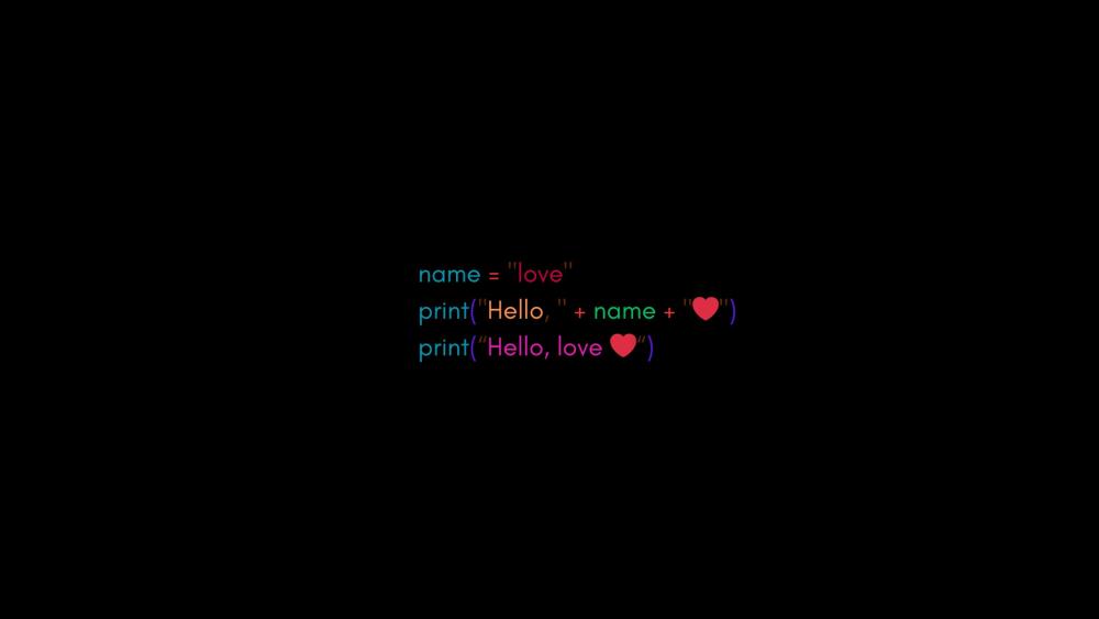 Romantic Code Syntax Art wallpaper