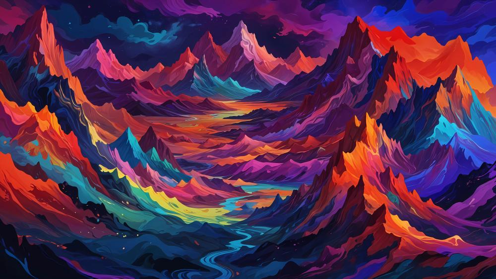 Cosmic Peaks and Multicolored Valleys wallpaper