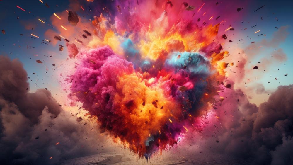 Explosion of Colorful Passion wallpaper