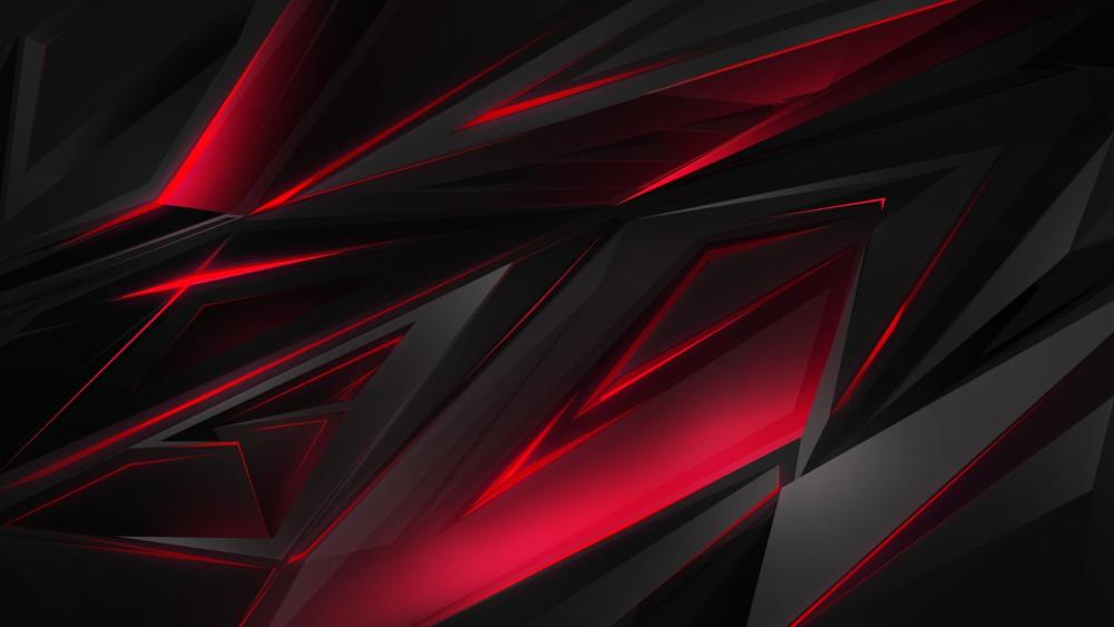 Striking Abstract Red and Black Design wallpaper