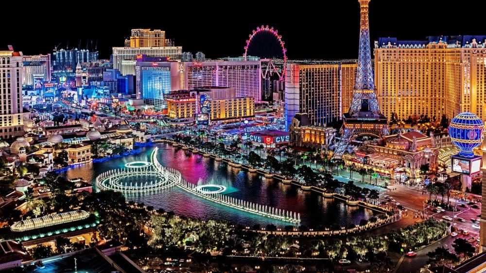 Electrifying Las Vegas Nightscape wallpaper