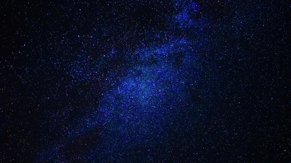 Starry Night in Blue Space wallpaper