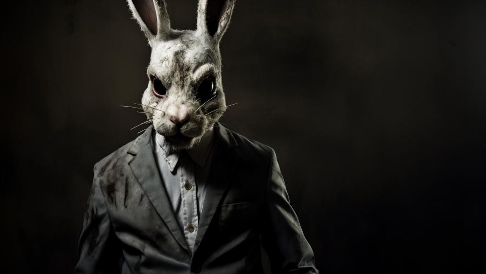 Dark Rabbit Horror and Spooky Fantasy AI Art wallpaper