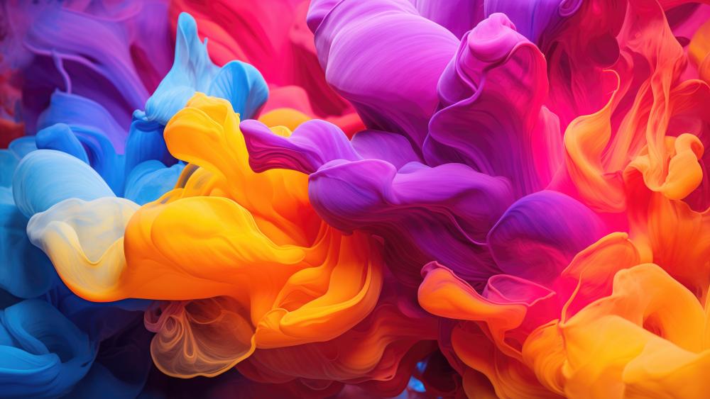 Vibrant Liquid Color Explosion wallpaper