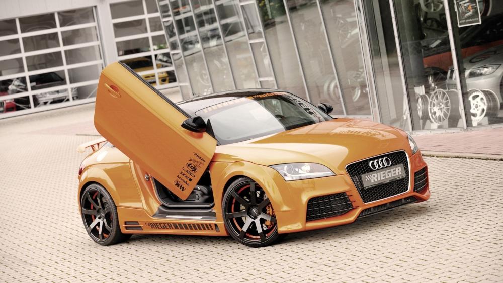 Golden Audi TT Elegance wallpaper