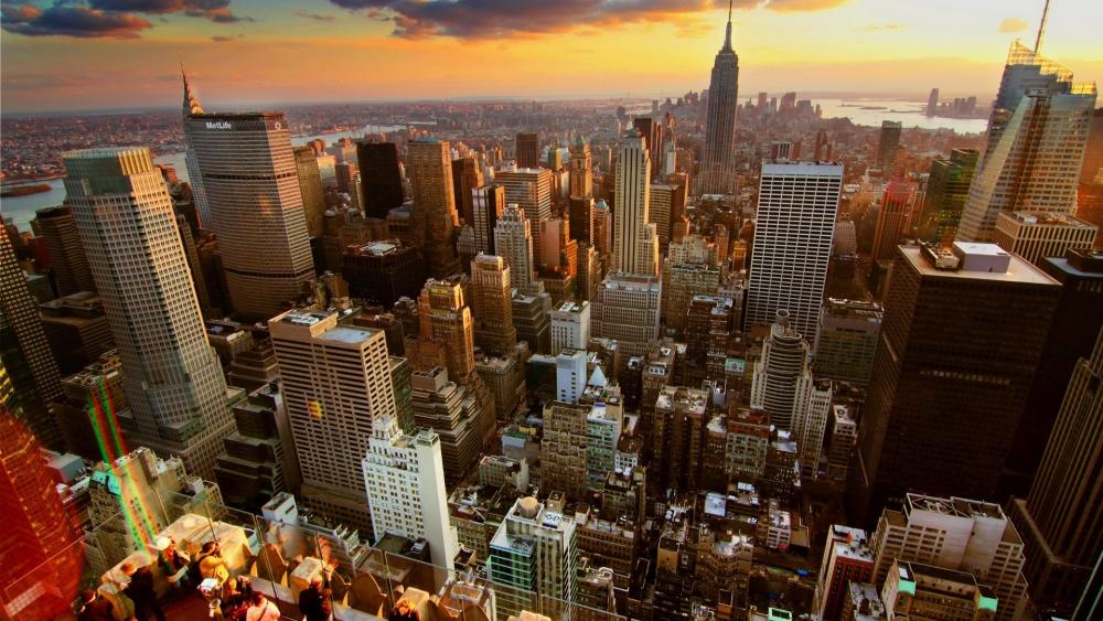 Empire State Building View at Sunset wallpaper