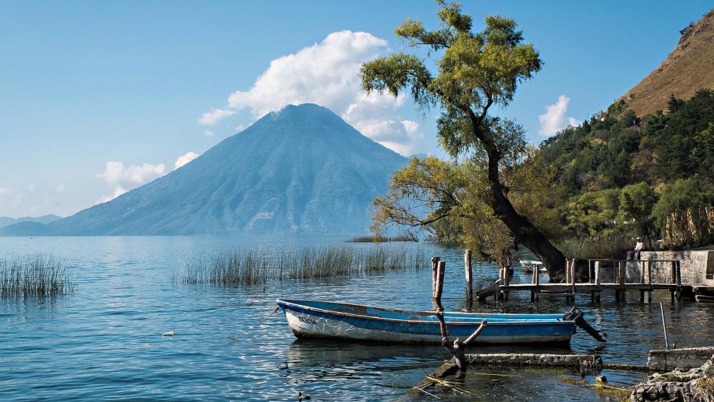 Peaceful Serenity at Lake Atitlán wallpaper