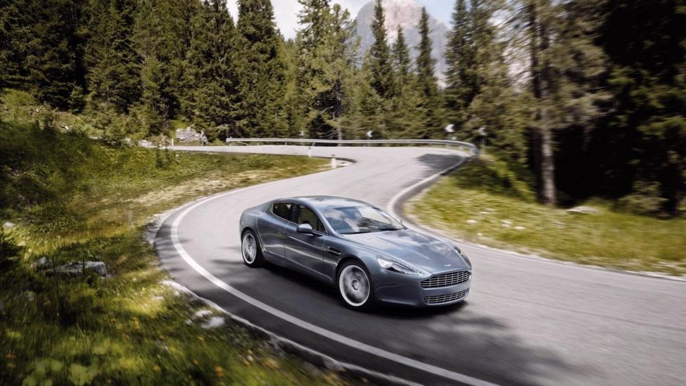 Aston Martin Rapide on Scenic Drive wallpaper