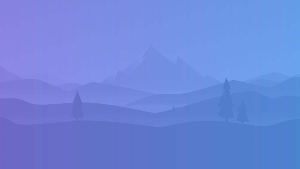 Minimalist Mountain in Blue Hues wallpaper